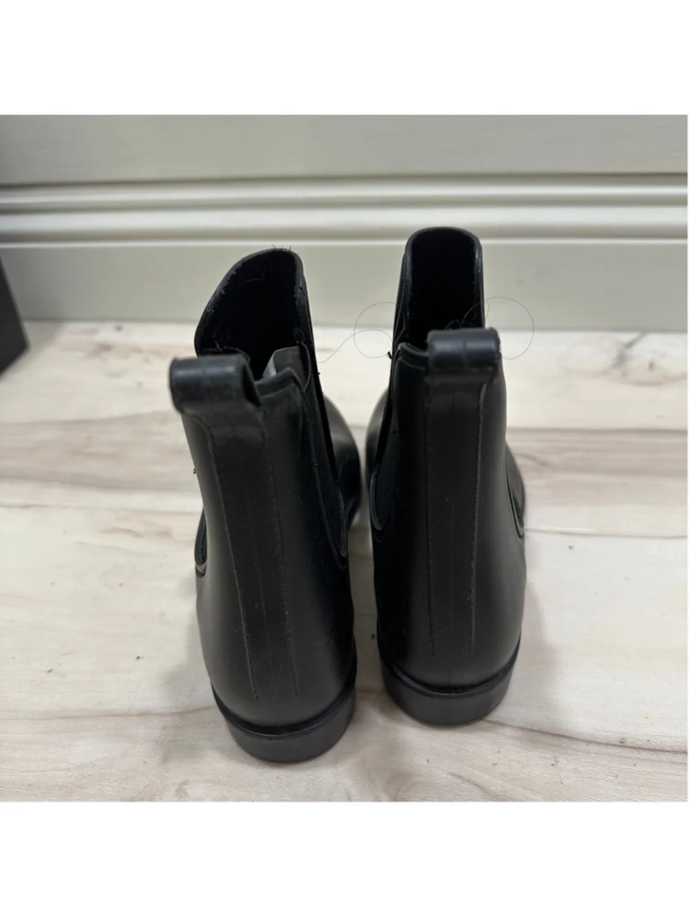 Women's Black Chelsea Waterproof Ankle Rain Boots - A New Day™ Size 6